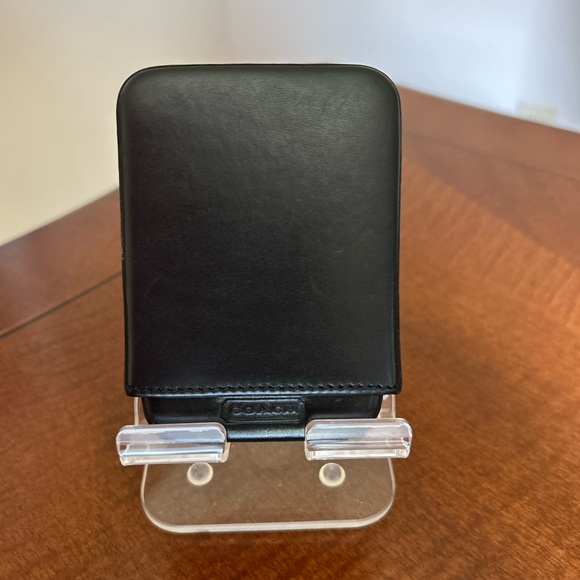 Coach Business Card Case Structured 4568, Black Leather. Vintage - Picture 7 of 15